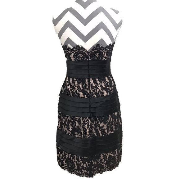 BCBG MaxAzria Strapless Satin & Lace Dress -Size 4 - Picture 5 of 9